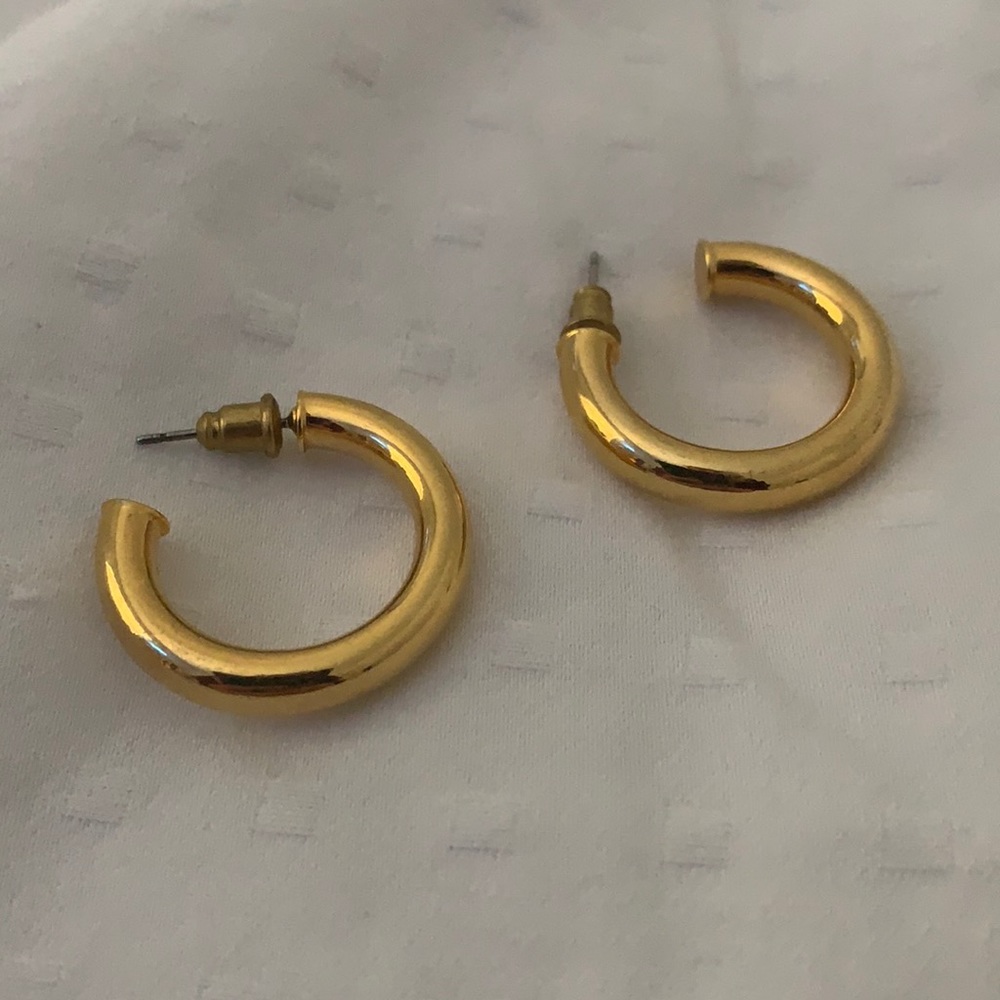 Small thick hoops! Never worn!